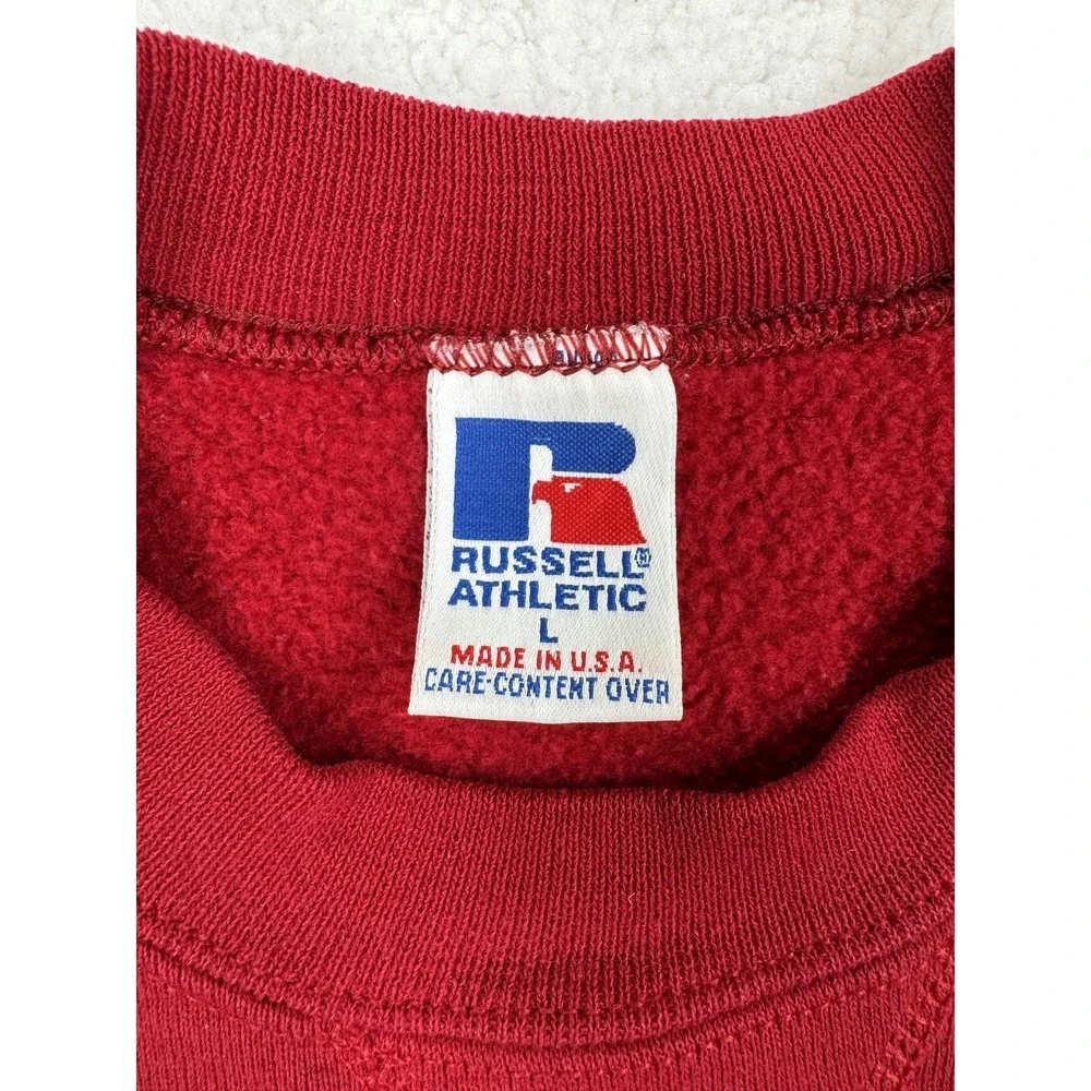 Vintage Arkansas Razorbacks Sweater Mens Large Red NCAA College Football 90s